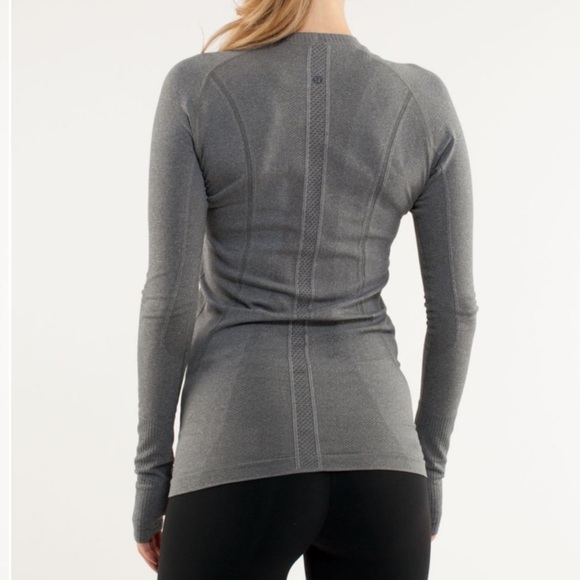 Lululemon Swiftly Tech Long Sleeve Thumbholes Dark Classic Sport Grey 6 - Picture 2 of 9